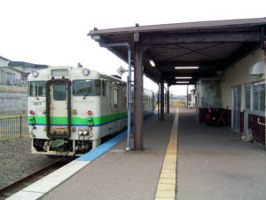 在りしの江差線：江差駅にて